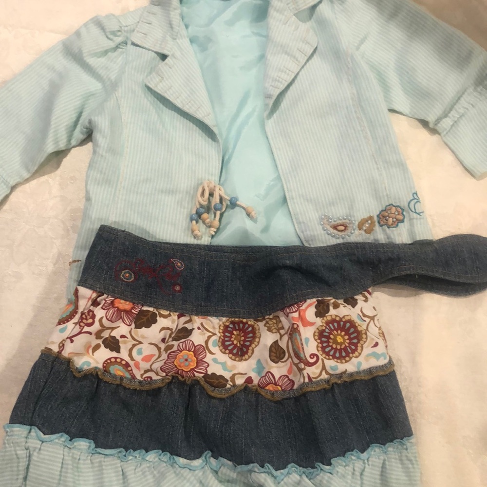 EckoRed Girls Two Piece Matching Jacket and Skirt Set